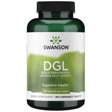 Swanson DGL Deglycyrrhizinated Licorice Root Extract Екстракт от корен на женско биле х 180 дъвчащи таблетки