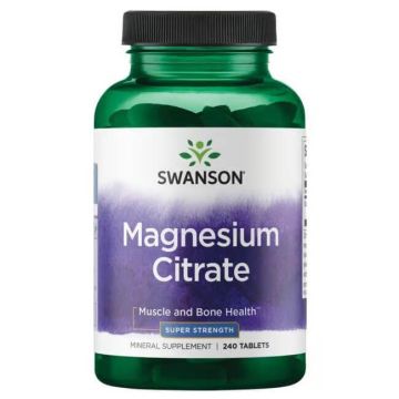 Swanson Magnesium Citrate Super Strength Магнезиев цитрат супер сила х 240 таблетки