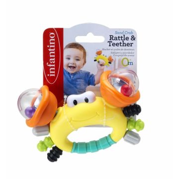 Бебешка дрънкалка и гризалка 2в1 Рак Infantino