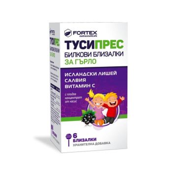 Fortex Тусипрес за гърло х 6 близалки