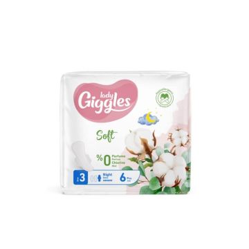 Giggles Lady Soft Дамски превръзки нощни Night х 6 броя