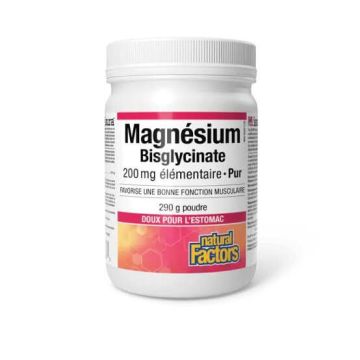 Natural Factors Magnesium Bisglycinate Pure Магнезий (бисглицинат) прах 200 мг х 290 г