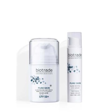 Biotrade Pure Skin Озаряващ дневен крем SPF50+ 50 мл + Biotrade Pure Skin Озаряващ околоочен серум 15 мл Комплект