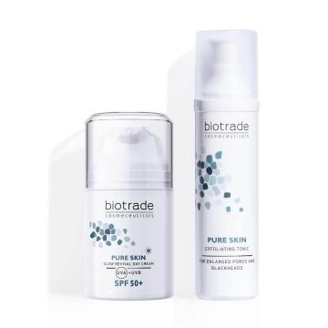 Biotrade Pure Skin Ексфолиращ тоник 60 мл + Biotrade Pure Skin Озаряващ дневен крем SPF50+ 50 мл Комплект