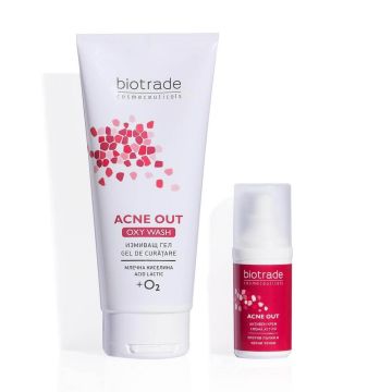 Biotrade Acne Out Активен крем против акне 30 мл + Biotrade Acne Out Измиващ гел за проблемна и мазна кожа 200 мл Комплект