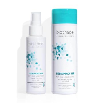 Biotrade Sebomax HR Шампоан против косопад 200 мл + Biotrade Sebomax HR Тоник против косопад 75 мл Комплект