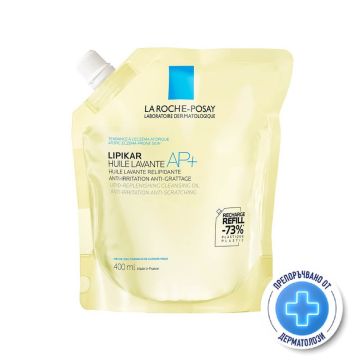 La Roche-Posay Lipikar AP+ Липидовъзстановяващо измиващо олио за бебета, деца и възрастни 400 мл Пълнител