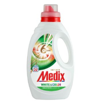 Medix Expert 6 Actions White & Color Перилен препарат за бели и цветни тъкани 1100 мл 