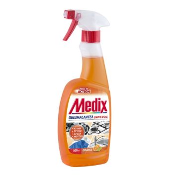 Medix Multi action Универсален обезмаслител с помпа - портокал 500 мл