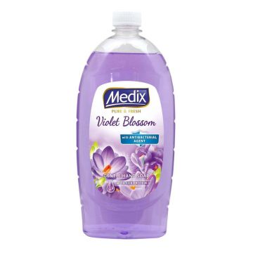 Medix Pure & Fresh Violet Blossom Течен сапун с антибактериална съставка 800 мл Пълнител