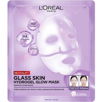 L'Oreal Revitalift Filler Glass Skin Хидрогелна маска за сияйна кожа 1 бр