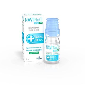 NAVI NaCl 5% PF капки за очи при оток на роговицата 10 мл Naturpharma