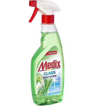 Medix glass Препарат за стъкла и гладки повърхности с помпа - фрезия и ябълка 500 мл