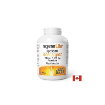 Natural Factors Regener Life Liposomal Bioenergetic Vitamin C Липозомен витамин С + биофлавоноиди и плодови екстракти 500 мг х 120 софтгел капсули