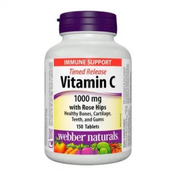 Webber Naturals Витамин Ц 1000 мг + Шипка х 150 таблетки с удължено освобождаване