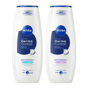 Nivea Derma Control Defend Душ-гел за тяло 500 мл + Nivea Derma Control Restore Душ-гел за тяло 500 мл Комплект