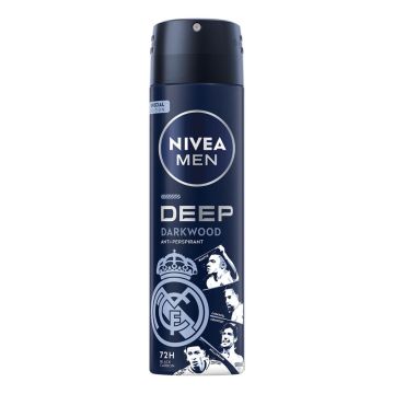 Nivea Men Deep Дезодорант спрей против изпотяване за мъже 150 мл Лимитирана серия Real Madrid