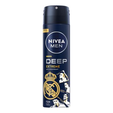Nivea Men Deep Sport Дезодорант против изпотяване за мъже 150 мл Лимитирана серия Real Madrid