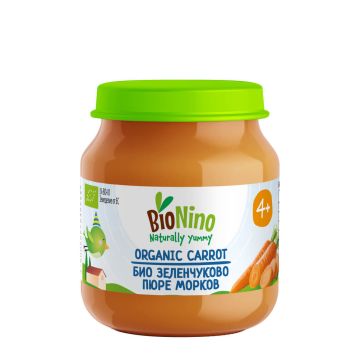 BioNino Био зеленчуково пюре морков 4M+ 120 г 