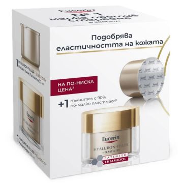 Eucerin Hyaluron-Filler + Elasticity Нощен крем за всеки тип кожа 50 мл + Пълнител 50 мл Комплект