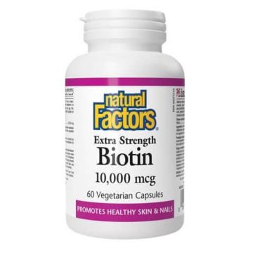 Natural Factors Bitoin Extra Strength Биотин 10000 µg х 60 V капсули