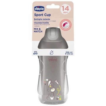 Chicco Sport Cup N0428 Неразливащa се термочаша със сламка 14М+ 266 мл
