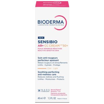 Bioderma Sensibio AR+ СС Крем за лице за чувствителна кожа със зачервявания SPF50+ 40 мл