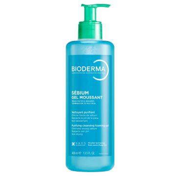 Bioderma Sebium Измиващ гел за комбинирана и мазна кожа 400 мл Помпа