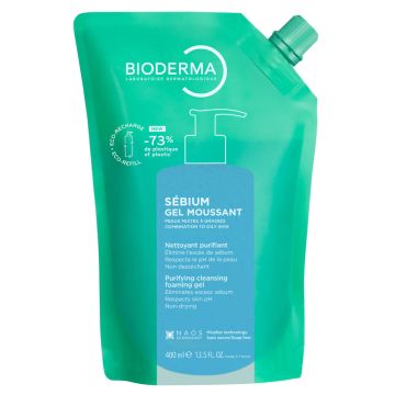 Bioderma Sebium Измиващ гел за комбинирана и мазна кожа 400 мл Пълнител