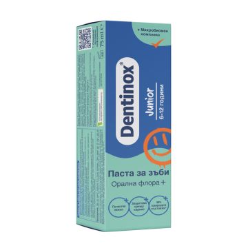 Dentinox Junior Паста за зъби Орална флора+ 6-12 години 30 мл 