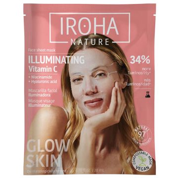 Iroha Nature Биоразградима антиоксидантна лист маска с Витамин С