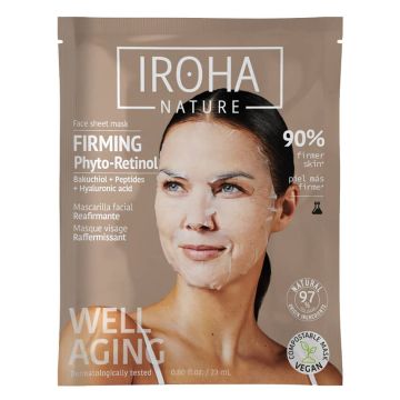 Iroha Nature Биоразградима стягаща и хидратираща лист маска с бакучиол