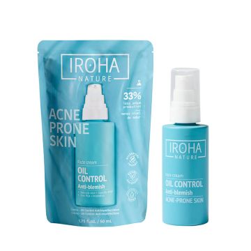 Iroha Nature Лек матиращ крем за лице против акне с 5% ниацинамид 50 мл