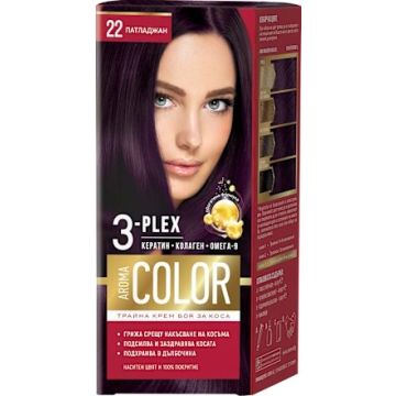 Color 3-Plex Трайна крем боя за коса Цвят №22 Патладжан 