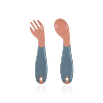 BabyJem Комплект извити прибори за хранене пепел от рози