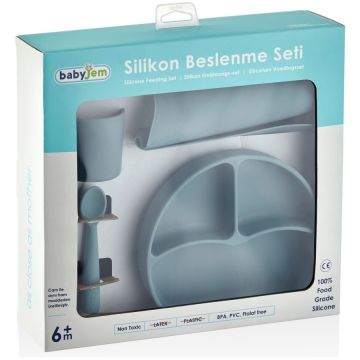 BabyJem Силиконов комплект за хранене мента