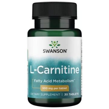 Swanson L-Carnitine L-карнитин 500 мг х 30 таблетки