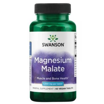 Swanson Magnesium Malate Магнезиев малат 1000 мг х 60 таблетки