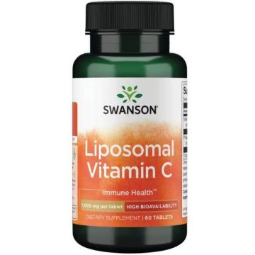Swanson Liposomal Vitamin C High Bioavailability Липозомен витамин C висока бионаличност 1000 мг х 60 таблетки