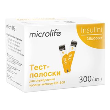 Microlife Insulini Тест ленти за глюкоза х 300 броя