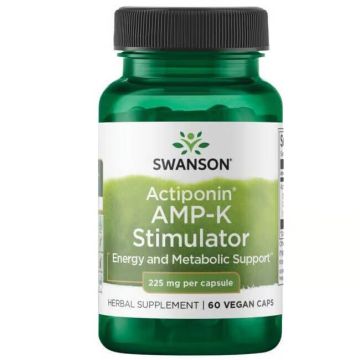 Swanson Actiponin AMP-K Stimulator Актипонин AMP-K стимулатор 225 мг х 60 капсули
