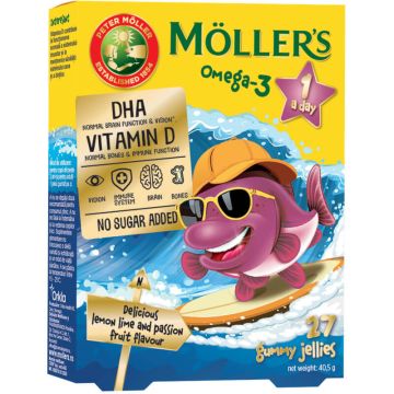 Möller’s Омега-3 желирани рибки с вкус на маракуя х 27 броя