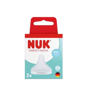 NUK Perfect Match Резервен силиконов биберон S 0М+ x 2 бр