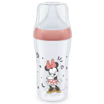 Nuk Perfect Match Temperature Control PP Шише със силиконов биберон M 3М+ Mickey червен 260 мл
