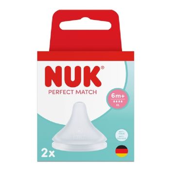 NUK Perfect Match Резервен биберон силикон XL 6М+ х 2 бр Комплект