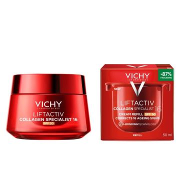 Vichy Liftactiv Collagen Specialist 16 Крем за лице против бръчки SPF50 50 мл + Vichy Liftactiv Collagen Specialist 16 Крем за лице против бръчки SPF50 50 мл Пълнител Комплект