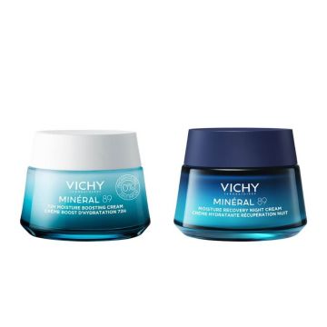 Vichy Minéral 89 Лек крем за интензивна хидратация 50 мл + Vichy Minéral 89 Нощен крем за интензивна хидратация 50 мл Комплект