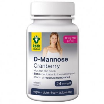 Д-Маноза и червена боровинка пастили х 24 бр Raab Vitalfood