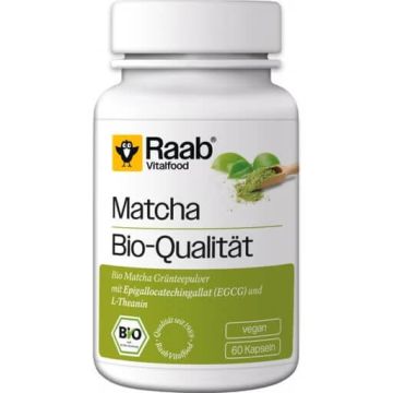 Био зелен чай мача х 60 капсули Raab Vitalfood