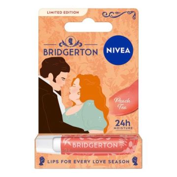 Nivea Bridgerton Балсам за устни с праскова и чай 4.8 g